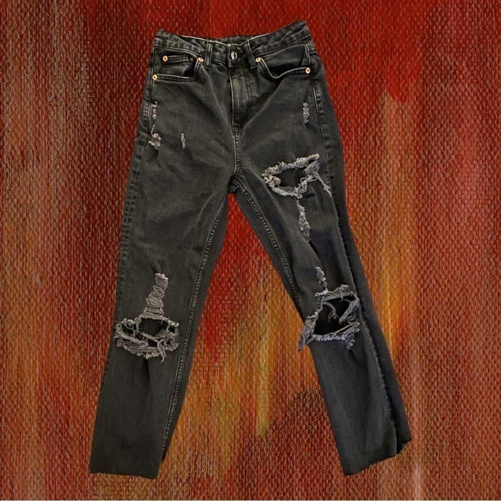 TOPSHOP Women’s Destroyed Dad Ankle Jeans